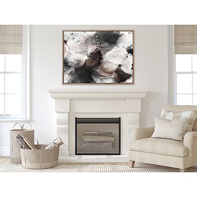 Sylvie Beaded Nebula Abstract III Framed Canvas by Amy Lighthall