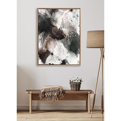 Sylvie Beaded Nebula Abstract III Framed Canvas by Amy Lighthall