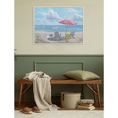 Sylvie Beaded Beach Day Framed Canvas by Abraham Hunter