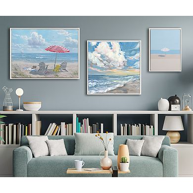 Sylvie Beaded Beach Day Framed Canvas by Abraham Hunter