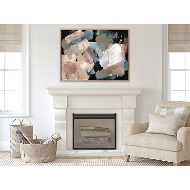 Sylvie Beaded Nebula Abstract Framed Canvas by Amy Lighthall