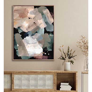 Sylvie Beaded Nebula Abstract Framed Canvas by Amy Lighthall