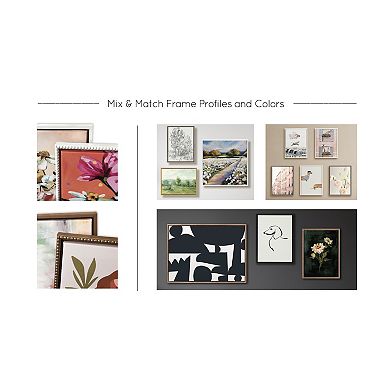 Sylvie Beaded White Zinnia Framed Canvas by Annie Quigley