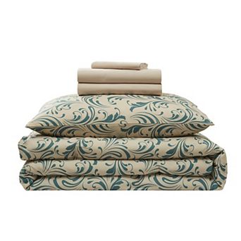 Virtu Comforter Sets Bed in a bag Biomorphic Design Sets with Sheets