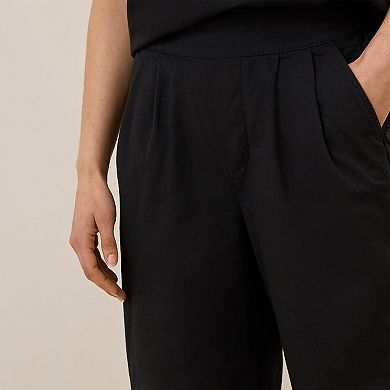 Canopy Linen Blend Pleated Trouser Made With Organic Cotton