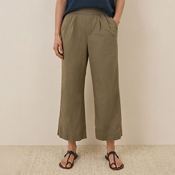 Canopy Linen Blend Pleated Trouser Made With Organic Cotton