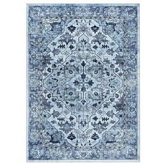 Area Rugs for Living Room Machine Washable Rugs Non-Slip Stain Resistant Soft Boho Low Pile
