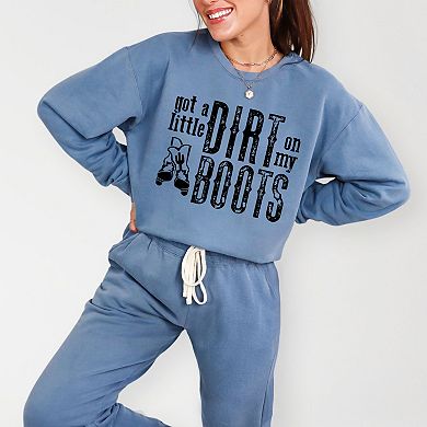 Simply Sage Market Got A Little Dirt On My Boots Lightweight Garment Dyed Sweatshirt