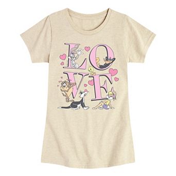 Girls 7-16 Looney Tunes Love Graphic Tee