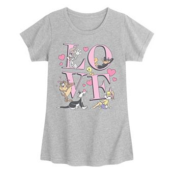Girls 7-16 Looney Tunes Love Graphic Tee
