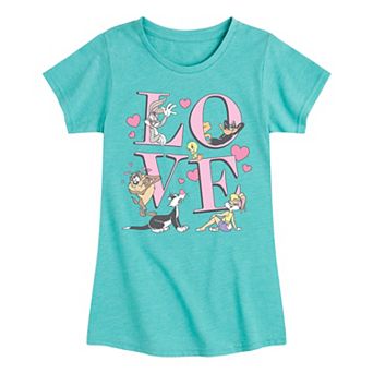 Girls 7-16 Looney Tunes Love Graphic Tee