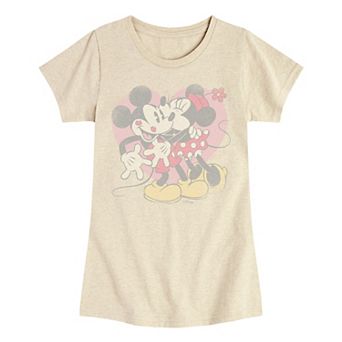 Girls 7-16 Disney's Mickey & Minnie Valentine's Day Heart Distressed Graphic Tee