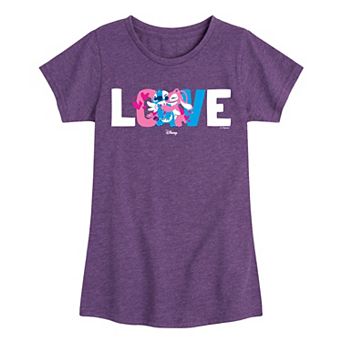 Girls 7-16 Disney's Lilo & Stitch Love Stitch & Angel Graphic Tee
