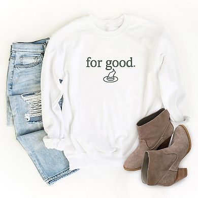 Embroidered Witch For Good - Women's Graphic Sweatshirt