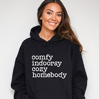 Comfy Indoorsy Cozy Homebody - Women's Graphic Hoodie