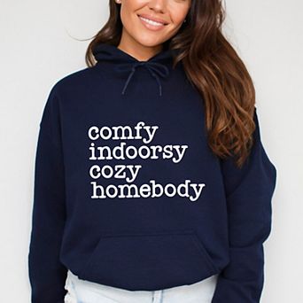 Comfy Indoorsy Cozy Homebody - Women's Graphic Hoodie