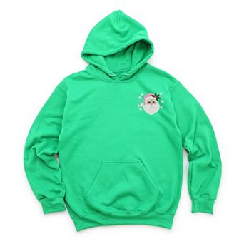 Embroidered Pink Santa Hat - Women's Graphic Hoodie