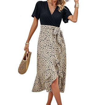 Women's Summer Maxi Dress Spaghetti Strap Casual Boho Split Beach Long Flowy Dresses