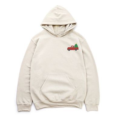 Embroidered Truck Christmas Tree - Women's Graphic Hoodie
