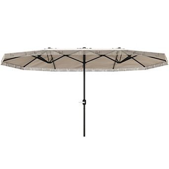 Outsunny 15ft UPF30+ Extra Large Patio Umbrella Market Umbrella
