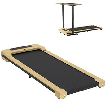 Soozier Walking Pad Under Desk Treadmill with Remote Control, Wheels