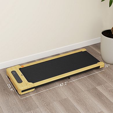 Soozier Walking Pad Under Desk Treadmill with Remote Control, Wheels