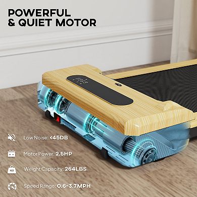 Soozier Walking Pad Under Desk Treadmill with Remote Control, Wheels