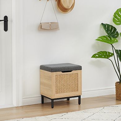 2-in-1 Shoe Storage Bench with Storage Box Multi-Functional Entryway Seat and Organizer