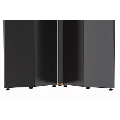 Leisuremod Zevro Series Round Dining Table Black Base With 60" Round Top