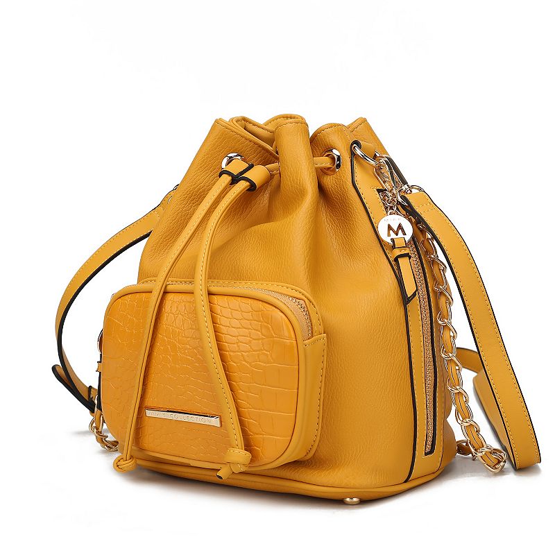 MKF Collection Azalea Bucket Bag, Yellow
