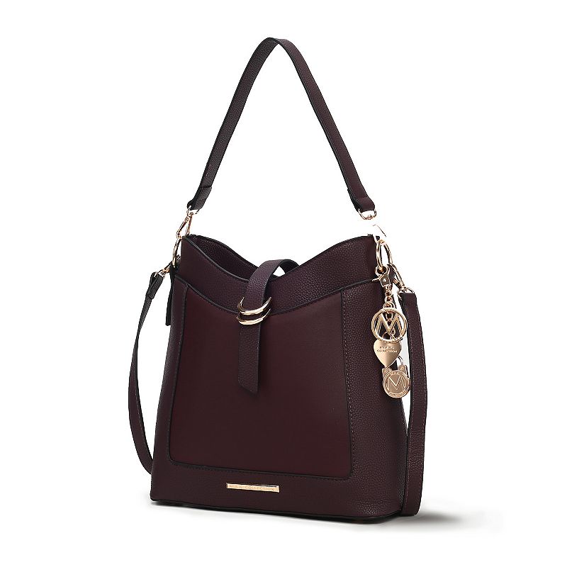 MKF Collection Geneva Faux Leather Crossbody Shoulder Bag, Brown