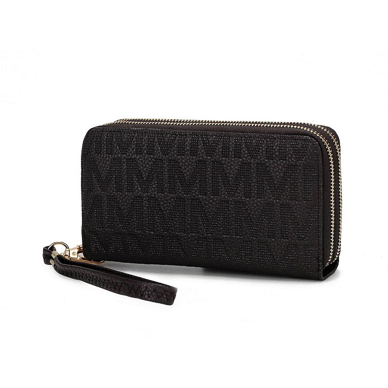 MKF Collection Lisbette Embossed M Signature Wallet, Brown