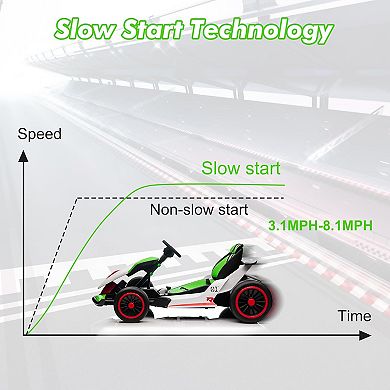 Electric Drift Go Kart for Kids, Go Kart with 200W Dual Motor & 7AH Battery, 8.1MPH Max Speed
