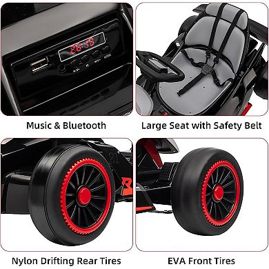 Electric Drift Go Kart for Kids, Go Kart with 200W Dual Motor & 7AH Battery, 8.1MPH Max Speed