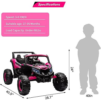 24V 2 Seater Ride on UTV Car for Kids, Electric Vehicle, Battery Powerd Electric Off-Road UTV Car