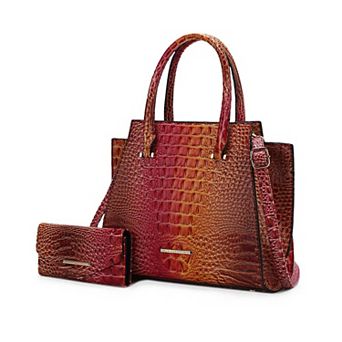 MKF Collection Miriam Croc-Embossed Tote Bag