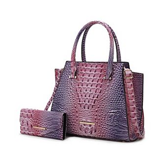 MKF Collection Miriam Croc-Embossed Tote Bag