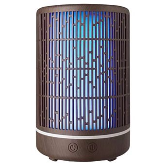 Di'Aroma Ultrasonic Essential Oil Diffuser 200ml, Wood Grain Waterless Scent Diffuser w 7 LED Lights