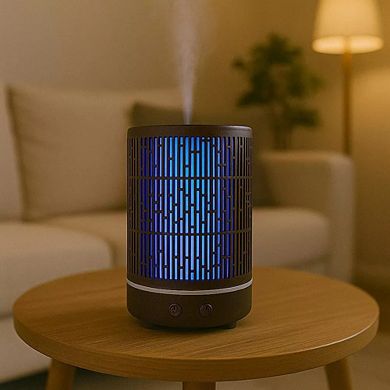 Di'Aroma Ultrasonic Essential Oil Diffuser 200ml, Wood Grain Waterless Scent Diffuser w 7 LED Lights