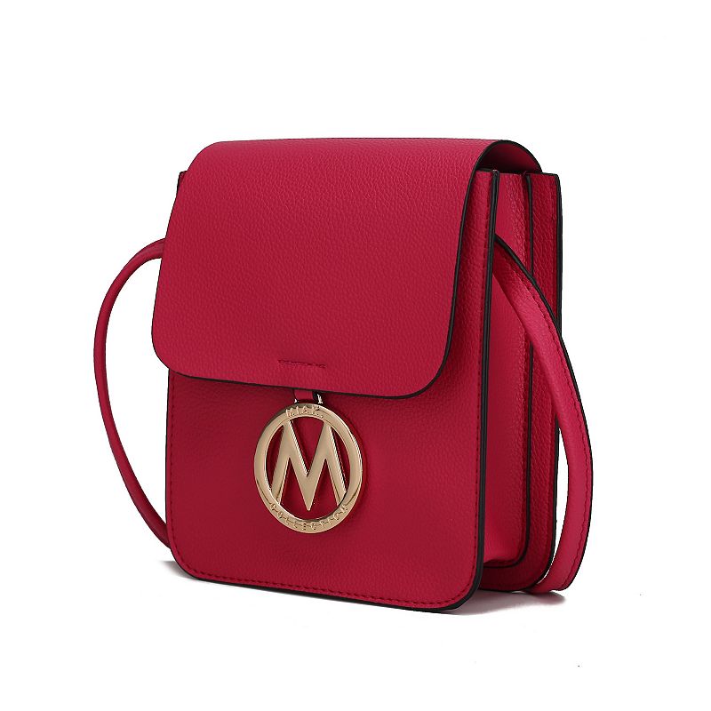 MKF Collection Skylar Faux Leather Crossbody Bag, Pink