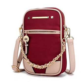 MKF Collection Sue Crossbody Bag with Zipper Closure