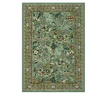 Modern Farmhouse Floral Rug Non Slip, Washable & Foldable, Low Pile Thin Foldable Printed Mat
