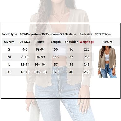 Women's Knit Cardigan Casual Solid V Neck Button Down Long Sleeve Sweater