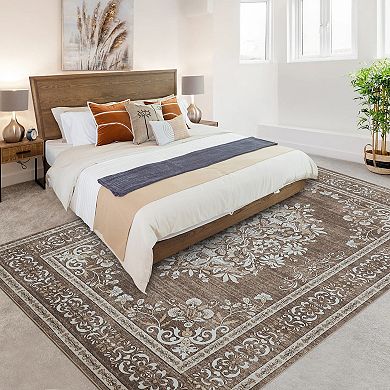 Washable Area Rugs Soft Low Pile Mat Indoor Doormat Entry Rug Anti Slip Backing Rugs