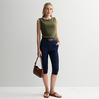 Women's Nine West Pearl Button Tank Top