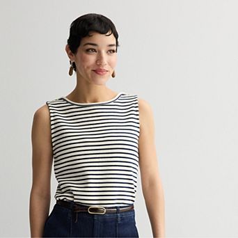 Women's Nine West Pearl Button Tank Top