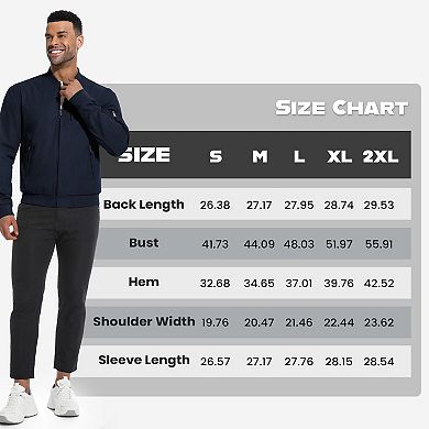 Unikome Men's Bomber Jackets Windbreaker Lightweight Zip Up Fall Coats Spring Golf Work Jacket