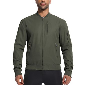 Unikome Men's Bomber Jackets Windbreaker Lightweight Zip Up Fall Coats Spring Golf Work Jacket