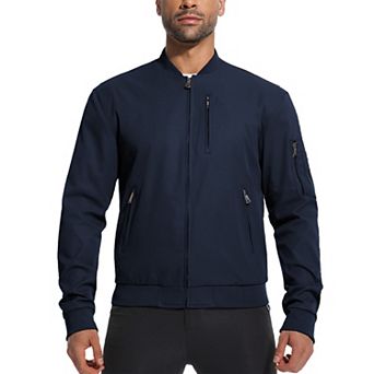 Unikome Men's Bomber Jackets Windbreaker Lightweight Zip Up Fall Coats Spring Golf Work Jacket