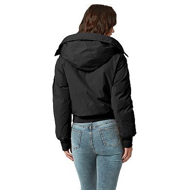 Unikome Women's Thickened Jackets Winter Warm Parka Puffer Jacket Multi-pocket with Removable Hood